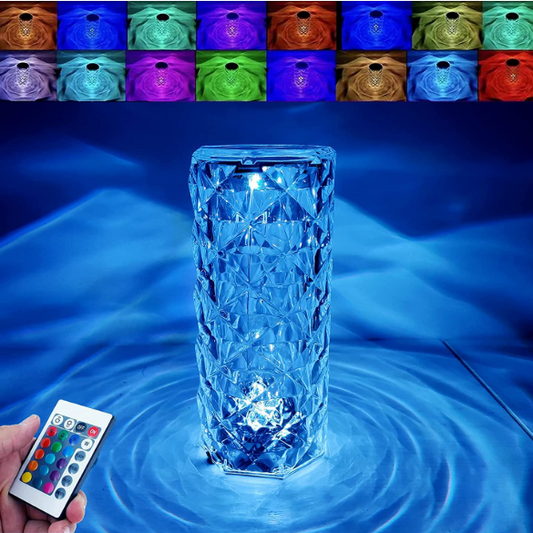 Enchanting Crystal Rose Lamp