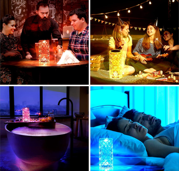 Enchanting Crystal Rose Lamp