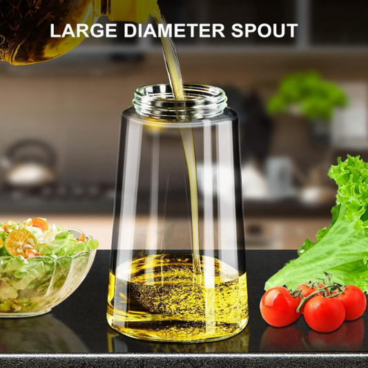 2-in-1 Glass Oil Dispenser & Sprayer Bottle - Leak-Proof, High-Heat Borosilicate Oil Container for Air Fryers & Cooking